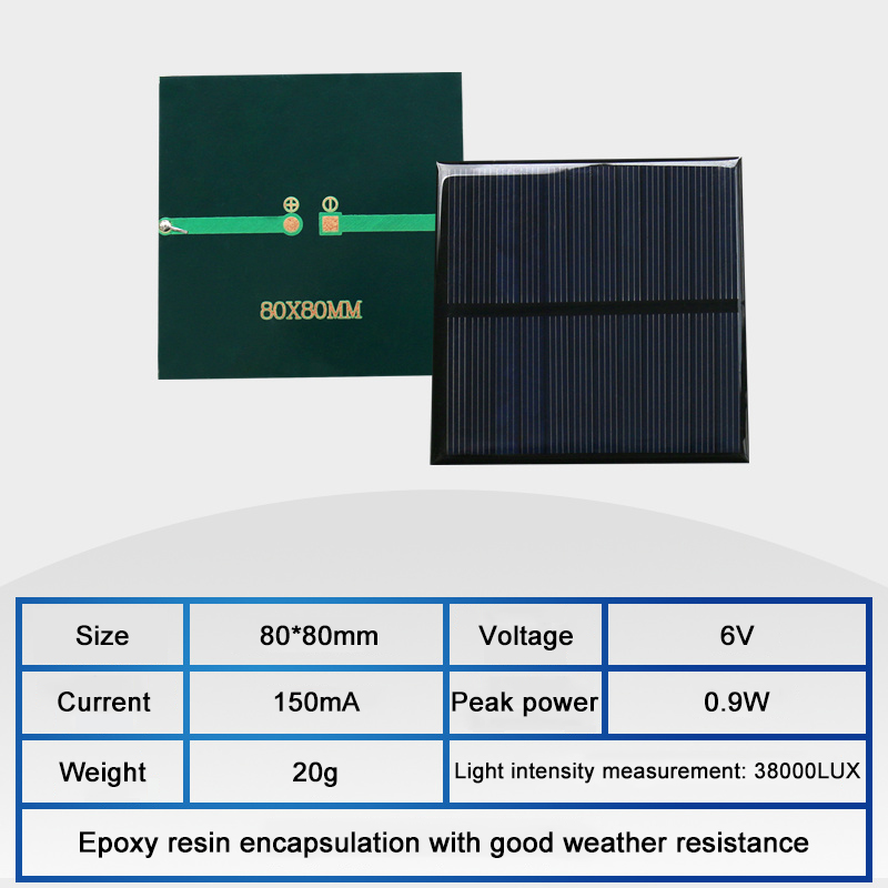 Mini panneau solaire 6V, 70mA  - Solar Panel Monocrystalline avis et prix